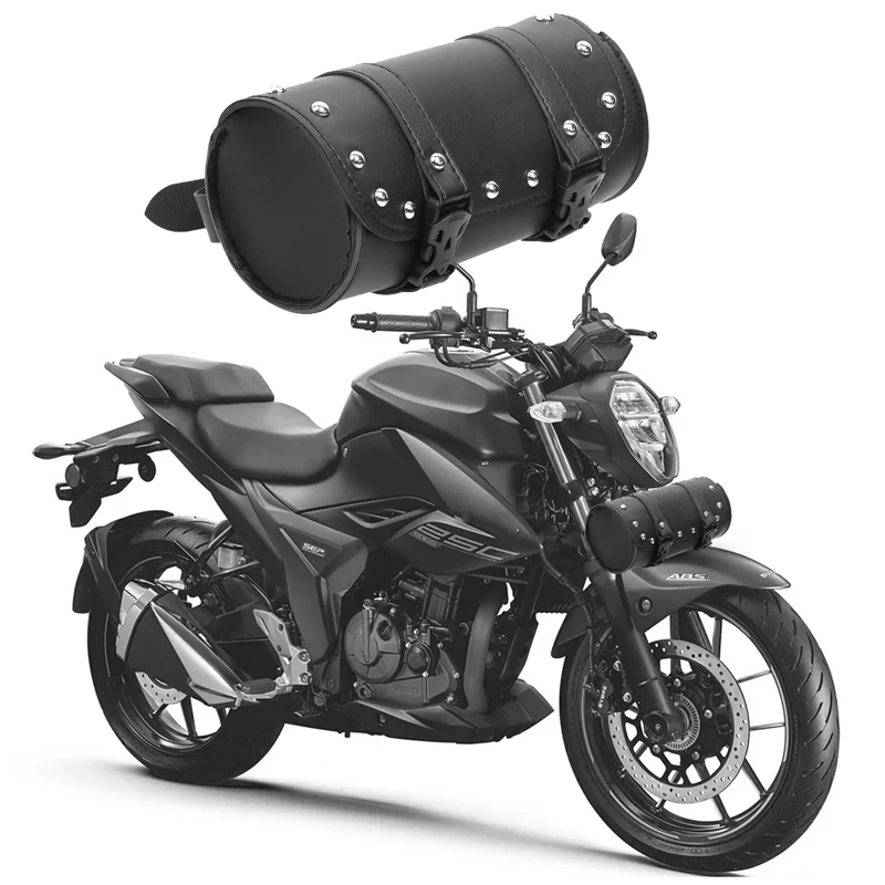 Leatherwork Roller - Motorcycle Bags Black Pu Leather Motorbike