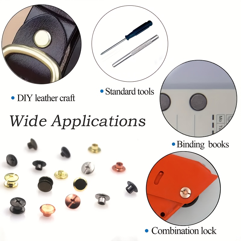 120 Sets Metal Rivets Kit, Lea – Leatherwork Repairs recenzja i cena