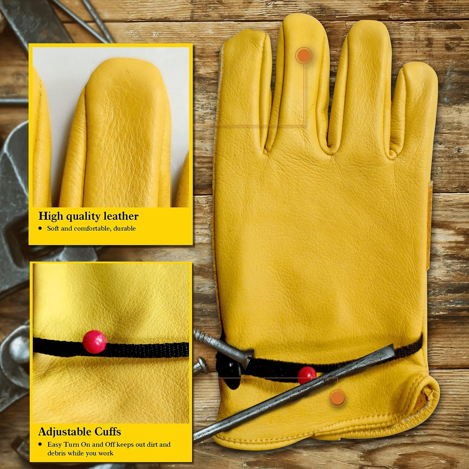 Yellow Cowhide Leather Gardeni – Leatherwork Repairs recenzja i cena