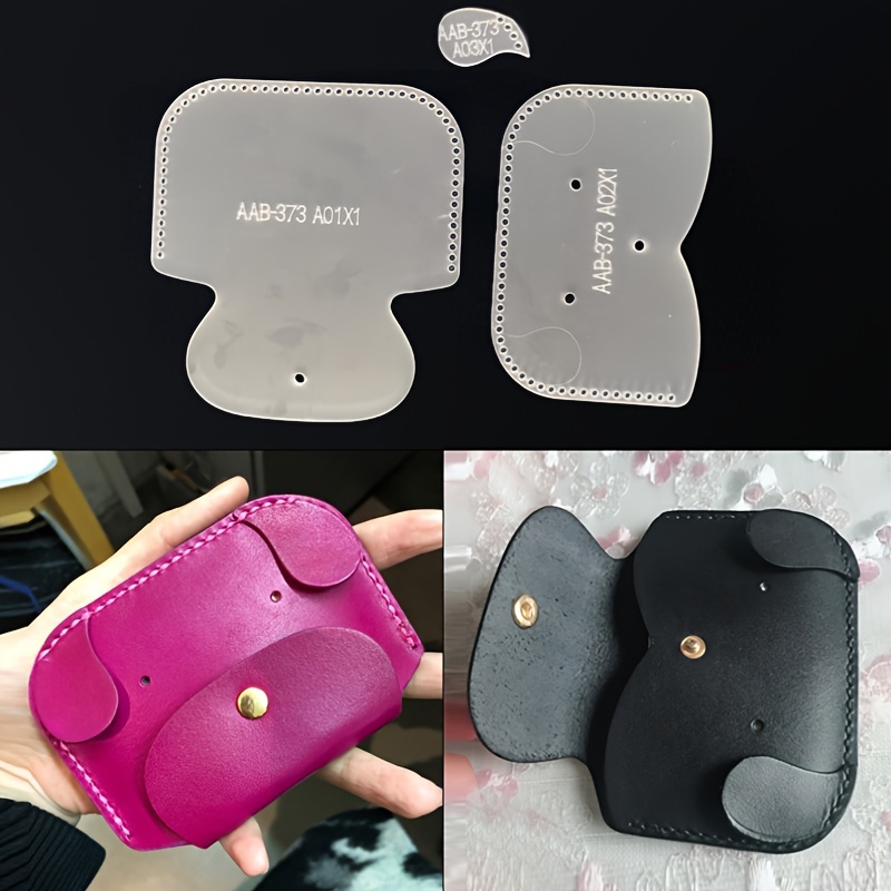 3pcs DIY Mini Wallet Stencil S – Leatherwork Templates recenzja i cena