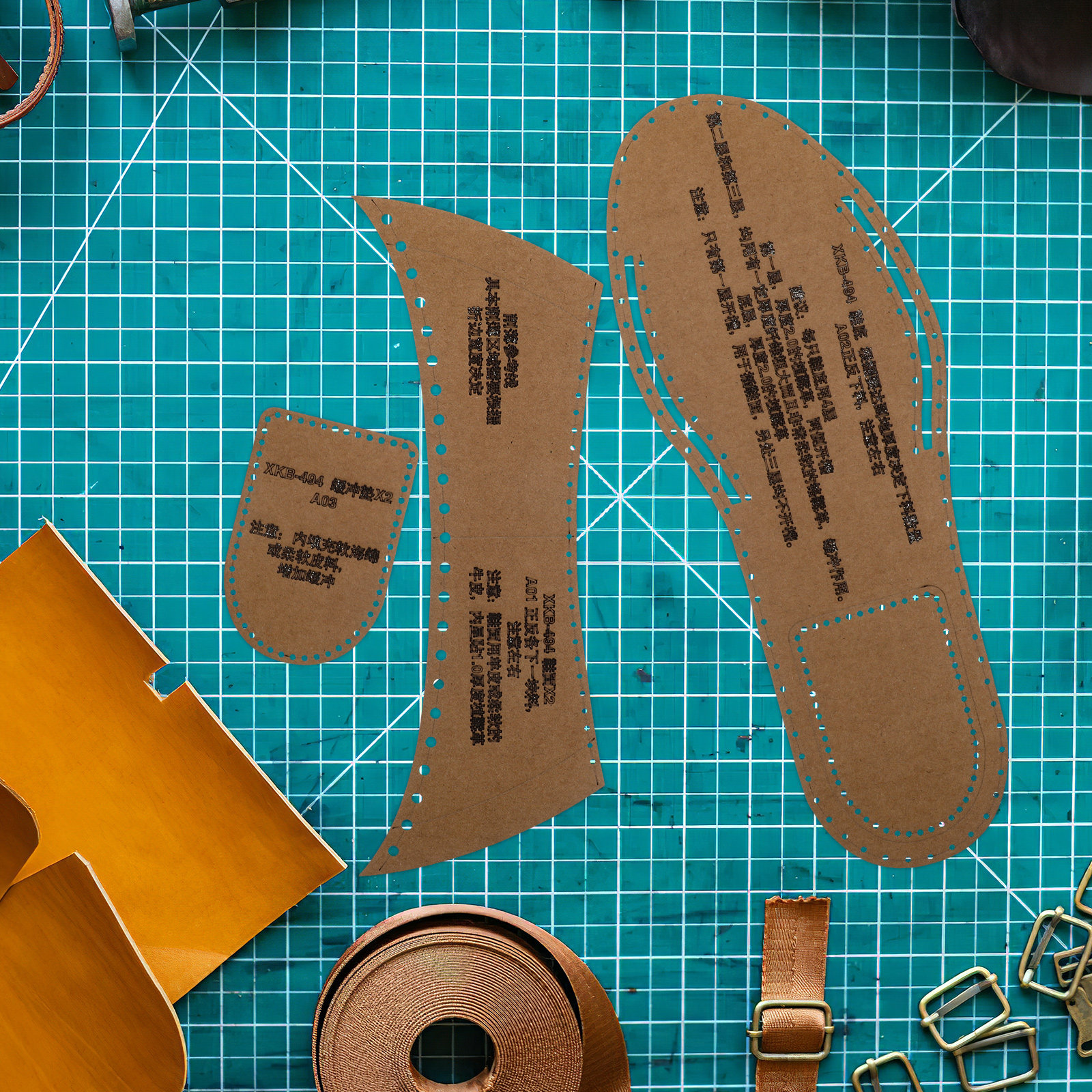 1Set Slipper Pattern Kraft Pap – Leatherwork Templates recenzja i cena