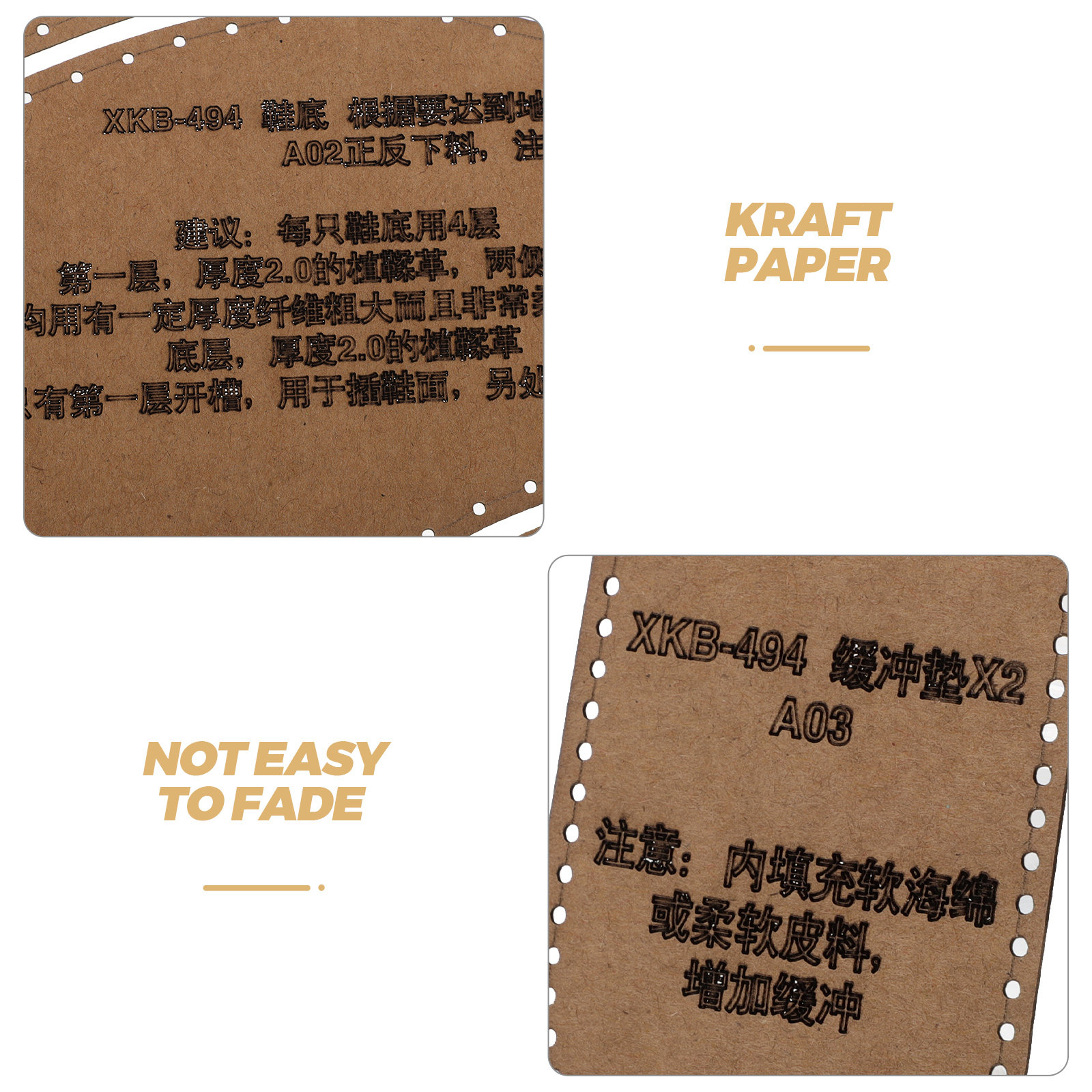 1Set Slipper Pattern Kraft Pap – Leatherwork Templates recenzja i cena